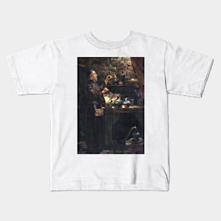 Alchemist at work, 19th century (C012/4494) Kids T-Shirt